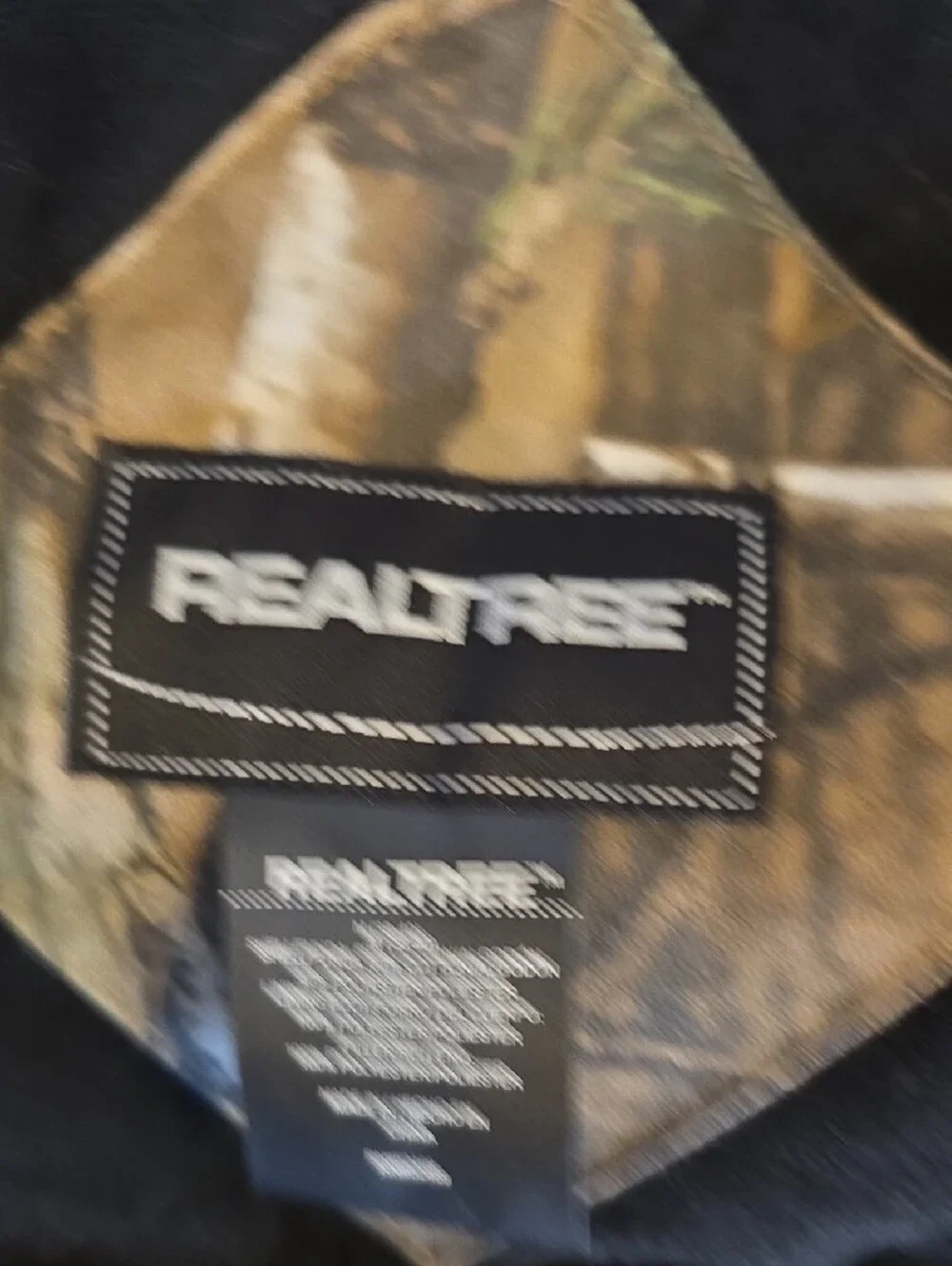 Realtree Black Jacket with Camo Trim
